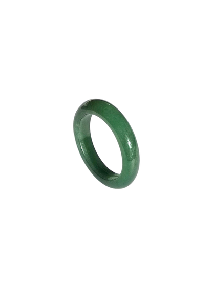 Masters Burmese Vibrant Green A-Jadeite Infinity Band Ring 09009 - Certified