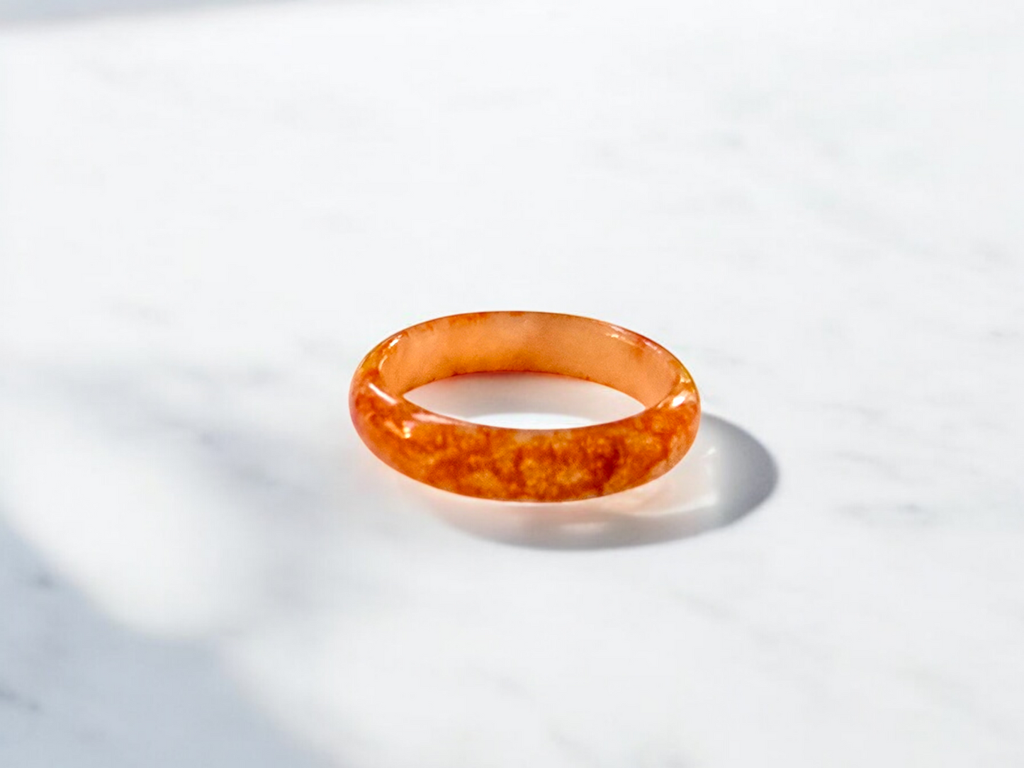 Masters Burmese Red A-Jadeite Infinity Band Ring 09010