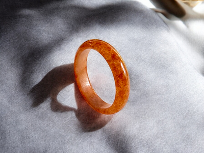 Masters Burmese Red A-Jadeite Infinity Band Ring 09011