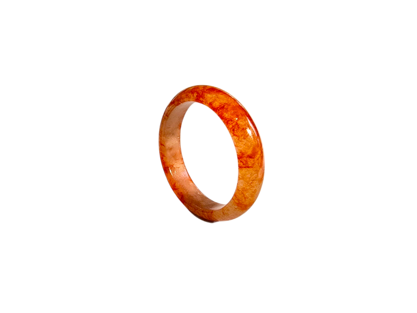 Masters Burmese Red A-Jadeite Infinity Band Ring 09012