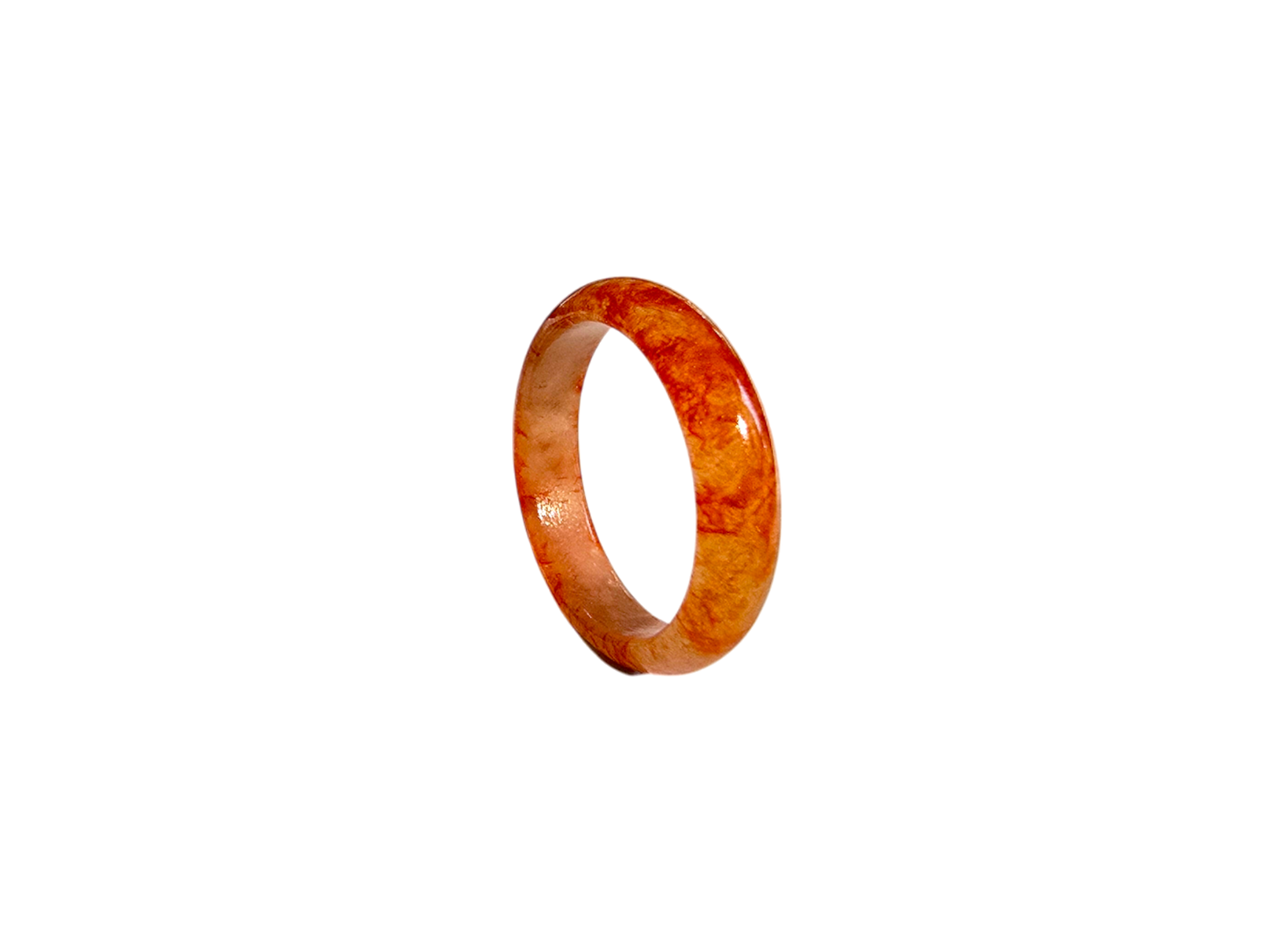 Masters Burmese Red A-Jadeite Infinity Band Ring 09012