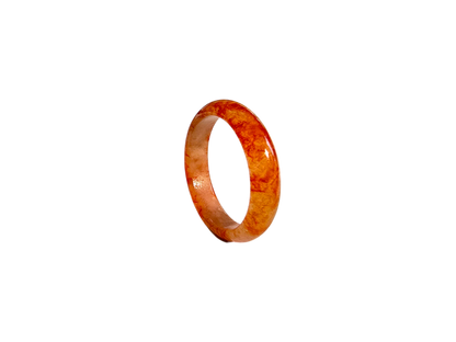 Masters Burmese Red A-Jadeite Infinity Band Ring 09012