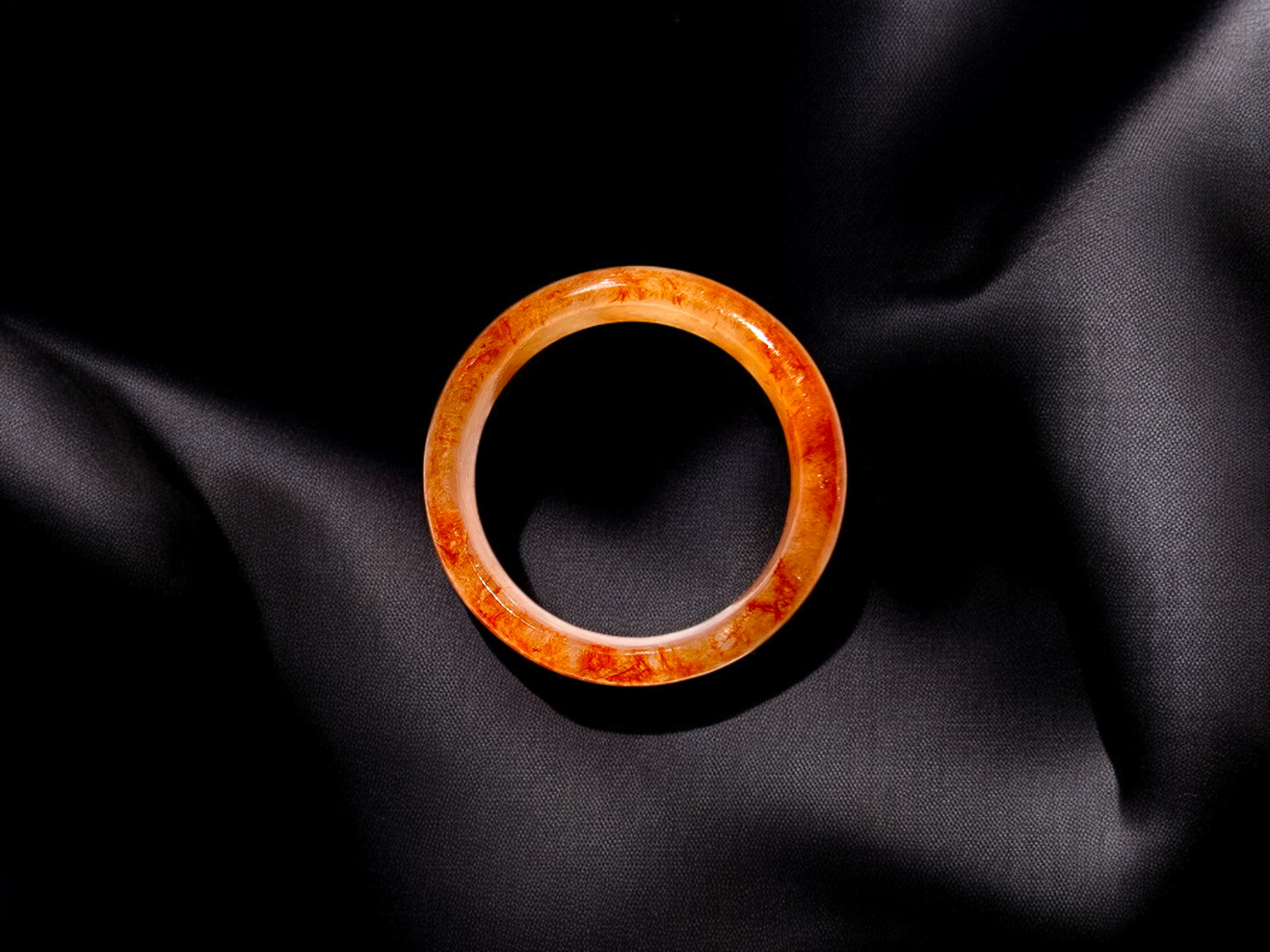 Masters Burmese Red A-Jadeite Infinity Band Ring 09012