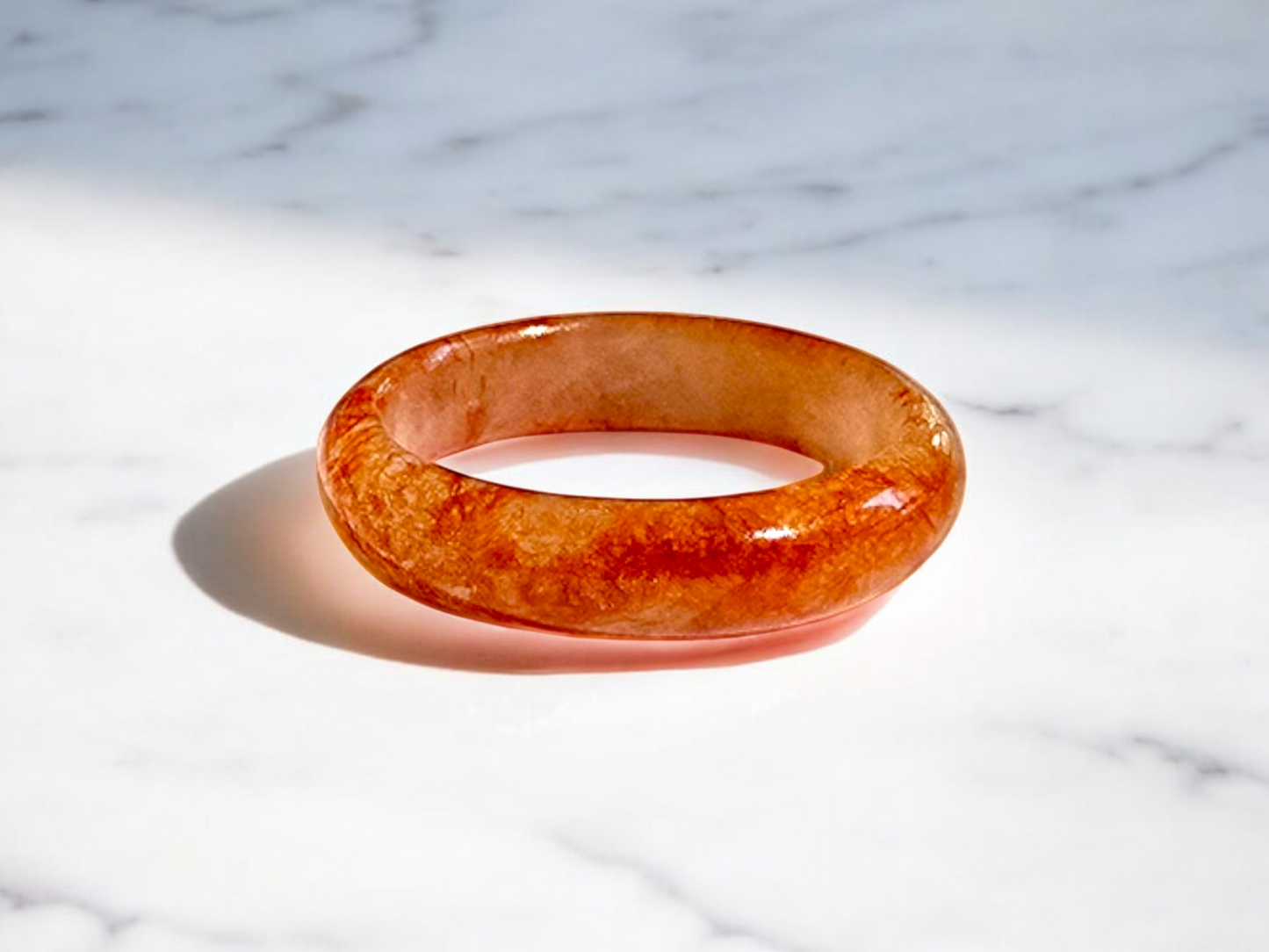 Masters Burmese Red A-Jadeite Infinity Band Ring 09012