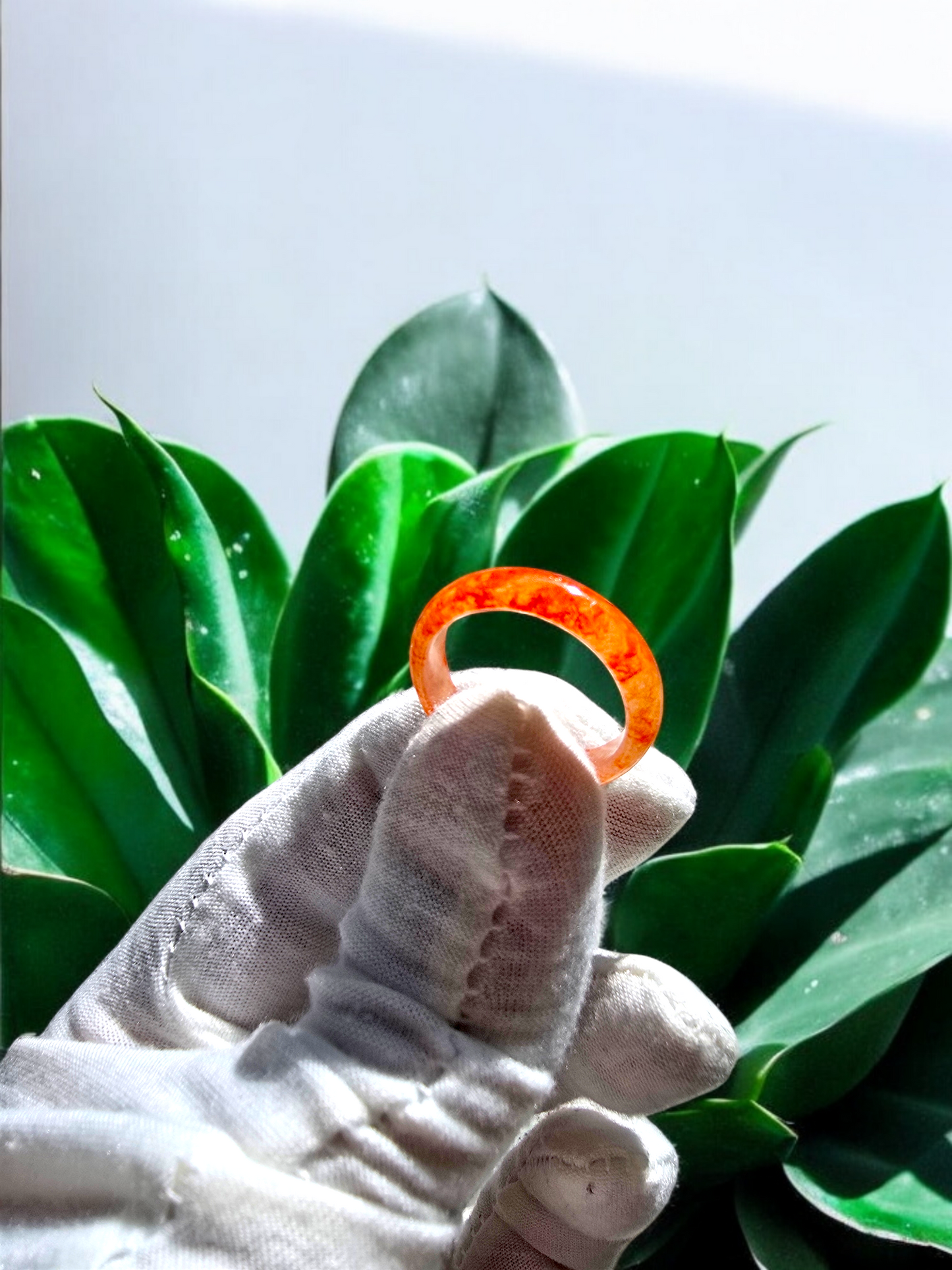 Masters Burmese Red A-Jadeite Infinity Band Ring 09012