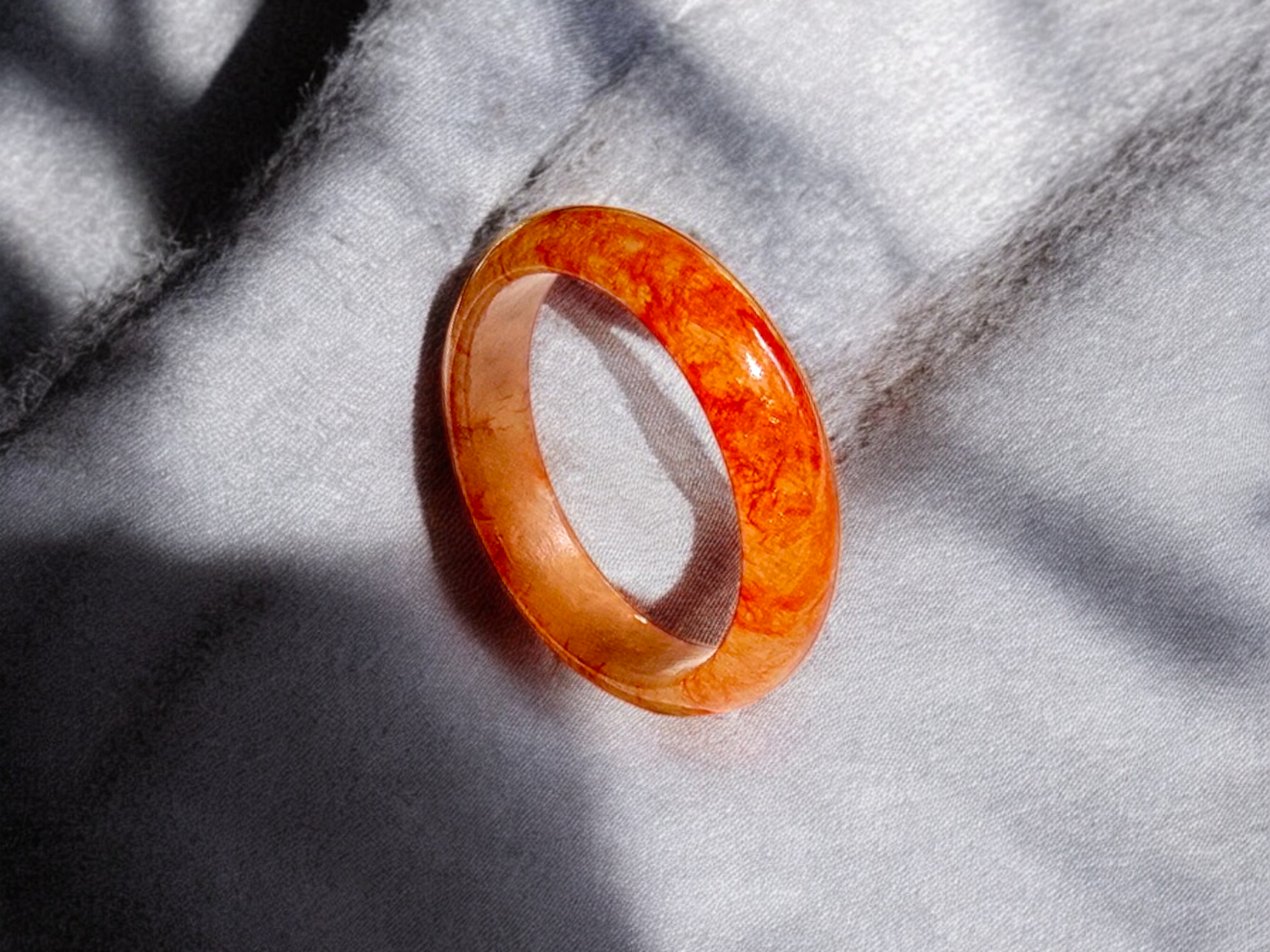 Masters Burmese Red A-Jadeite Infinity Band Ring 09012