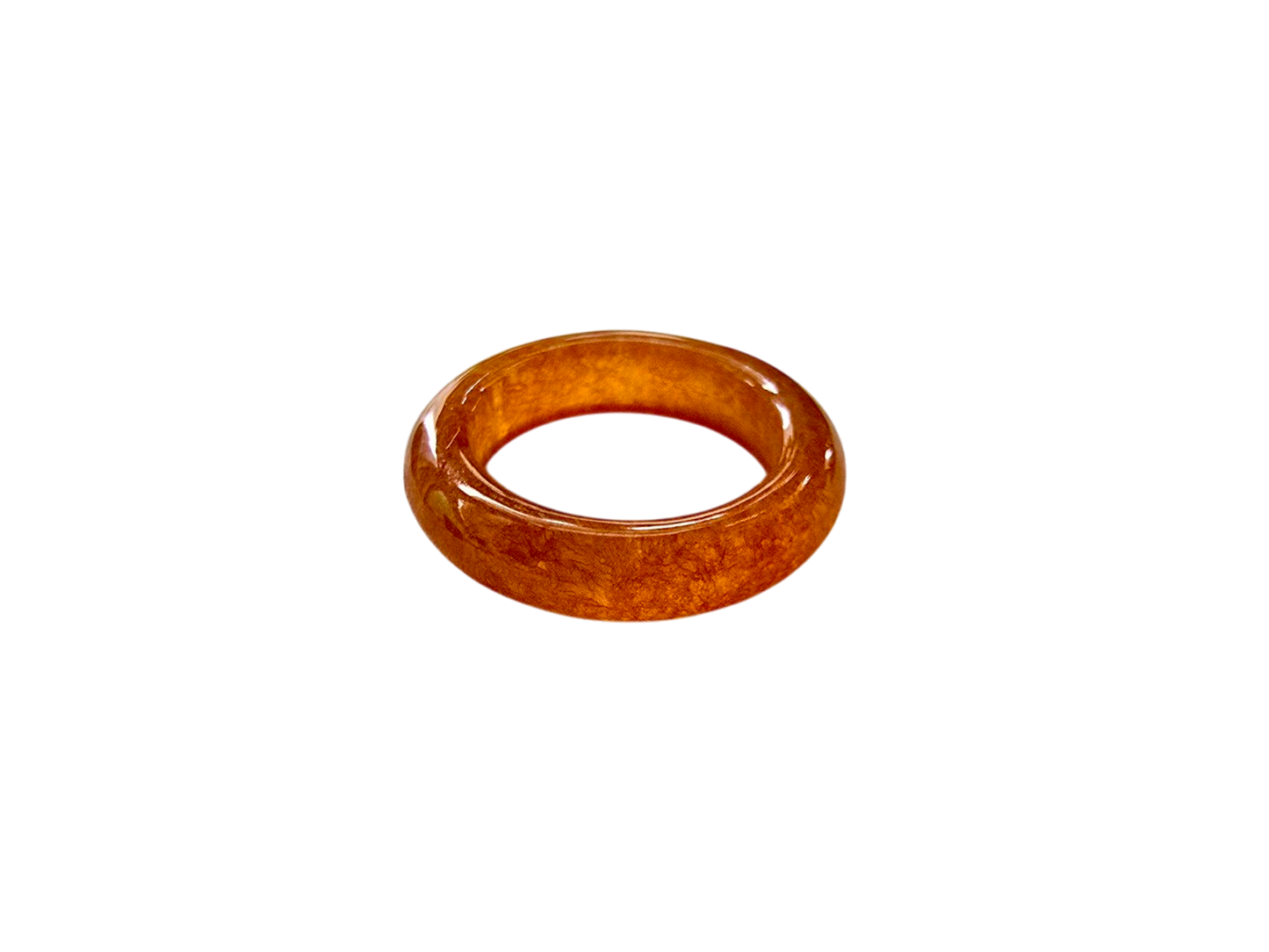 Masters Burmese Red A-Jadeite Infinity Band Ring 09013