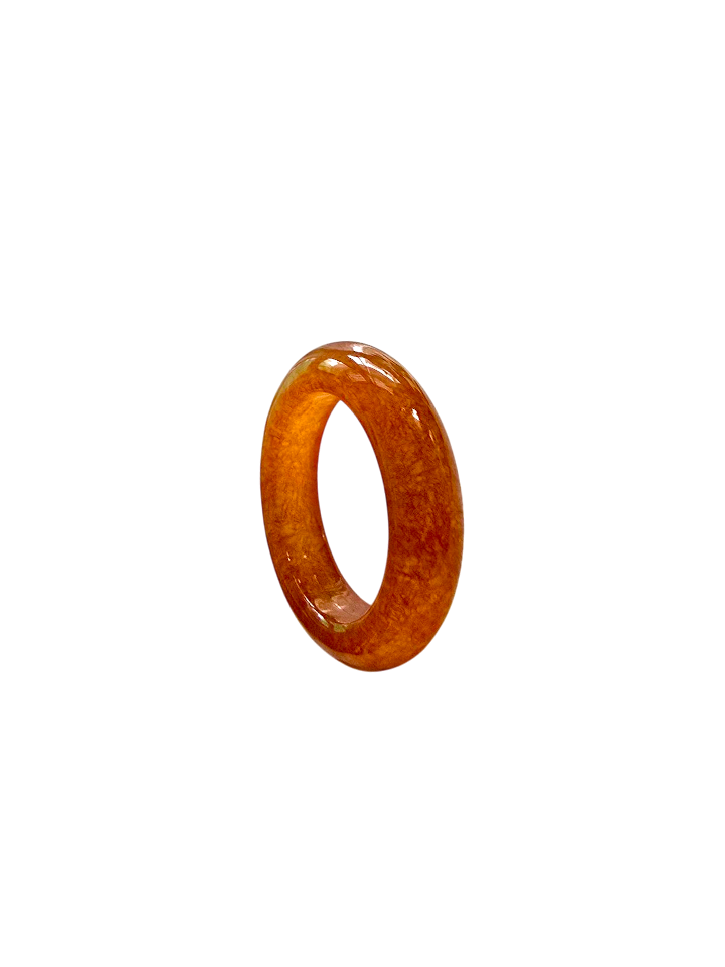 Masters Burmese Red A-Jadeite Infinity Band Ring 09013