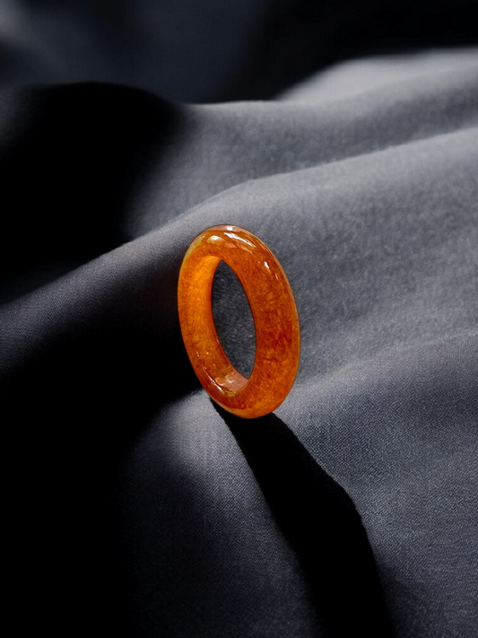 Masters Burmese Red A-Jadeite Infinity Band Ring 09013