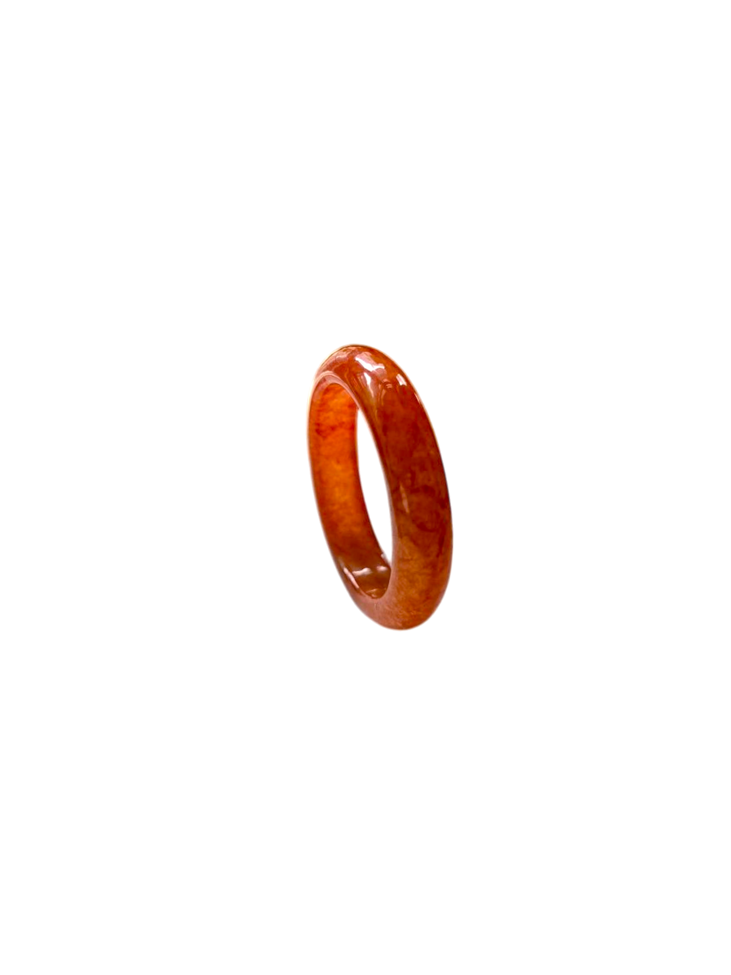 Masters Burmese Red A-Jadeite Infinity Band Ring 09014