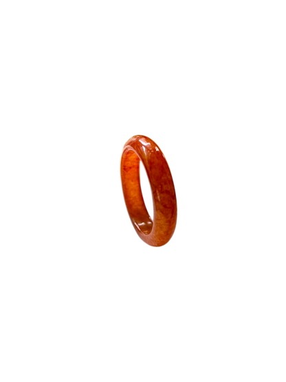 Masters Burmese Red A-Jadeite Infinity Band Ring 09014