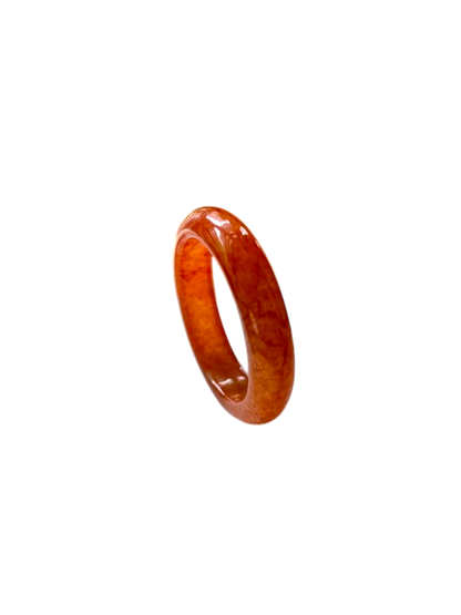 Masters Burmese Red A-Jadeite Infinity Band Ring 09014