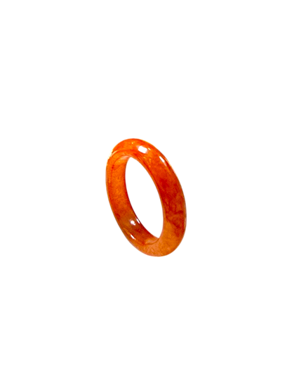 Masters Burmese Red A-Jadeite Infinity Band Ring 09014