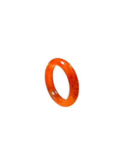 Masters Burmese Red A-Jadeite Infinity Band Ring 09014