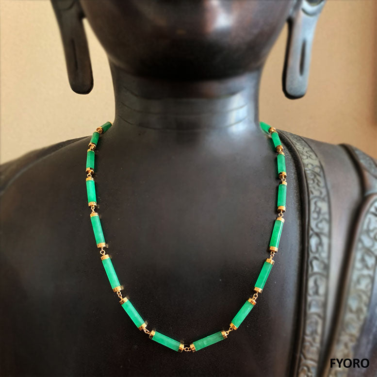 Juk Eternity Jade Necklace (with 14K Gold)