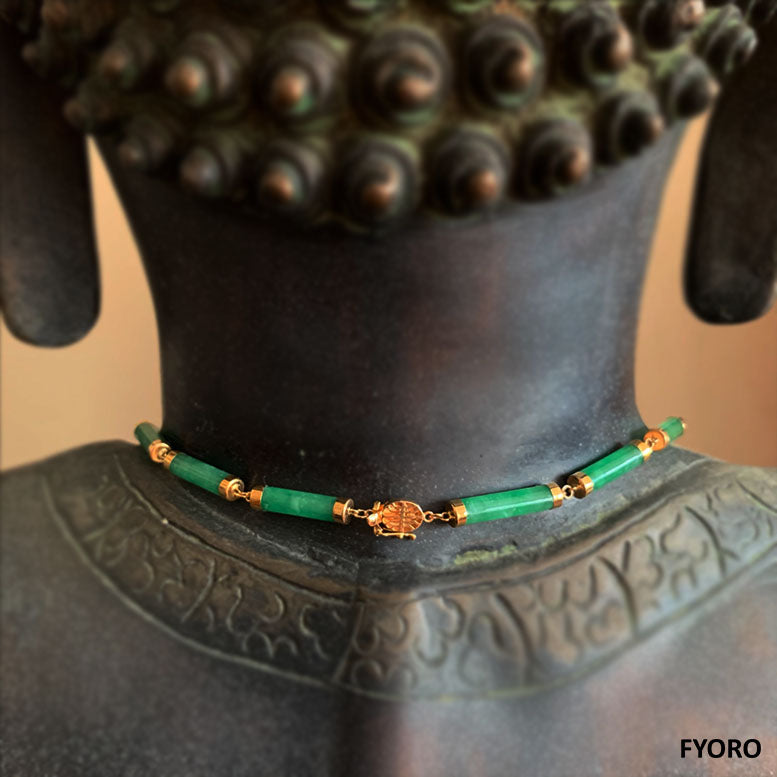 Juk Eternity Jade Necklace (with 14K Yellow Gold)