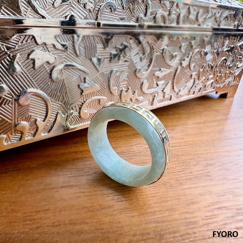 Li Spring Jade Ring (with 14K Gold)