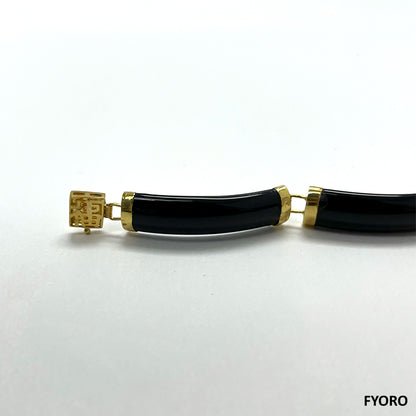 Xiao Fu Fuku Fortune Yat Onyx Bracelet (with 14K Yellow Gold)