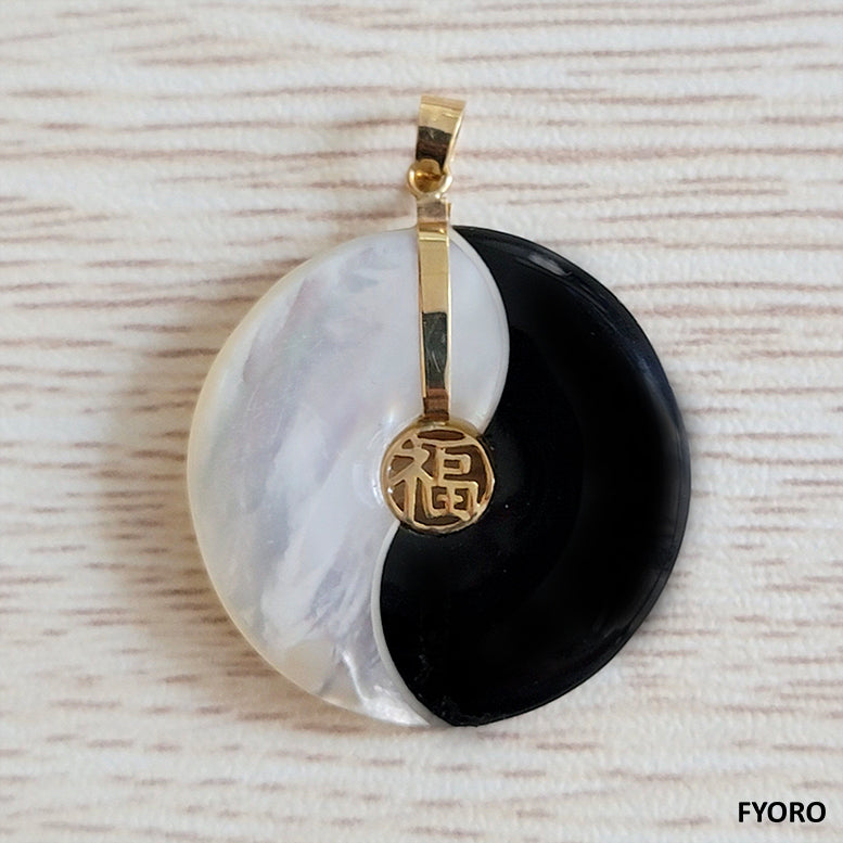 Yin And Yang Fortune (Dynamic Edition) Pendant with 14K Yellow Gold