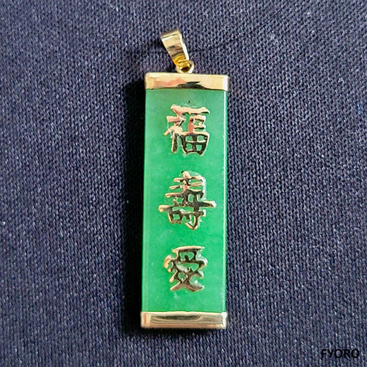 Triple Virtue Lai See Pendant (with 14K Yellow Gold)