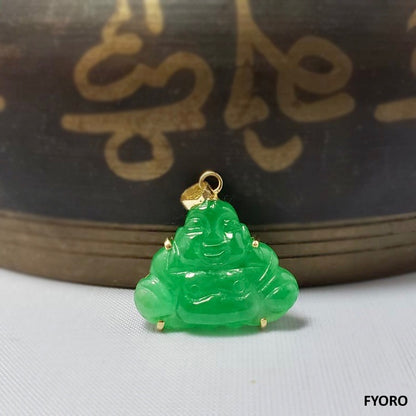 Guangdong Jade Buddha Pendant (with 18K Yellow Gold)