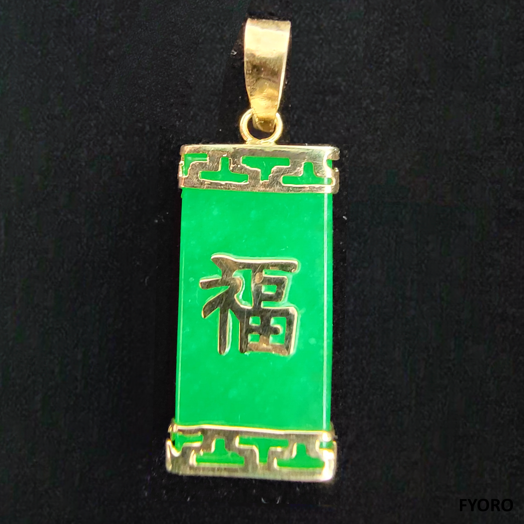 Lai See Fu Fuku Fortune Pendant V2 (with 14K Yellow Gold)