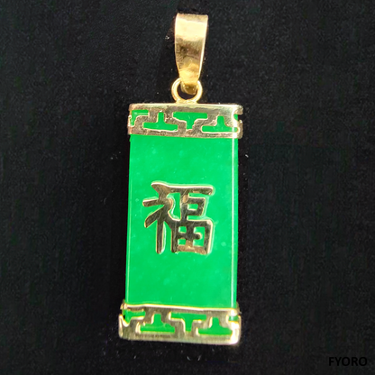 Lai See Fu Fuku Fortune Pendant V2 (with 14K Yellow Gold)